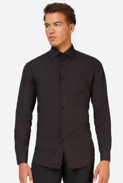 Heren OppoSuits Effen Gekleurde Overhemden|Black Knight