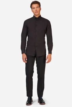 Heren OppoSuits Effen Gekleurde Overhemden|Black Knight