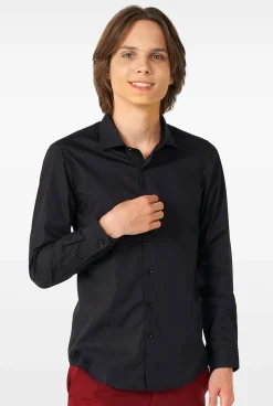 OppoSuits Effen Gekleurde Overhemden|Black Knight