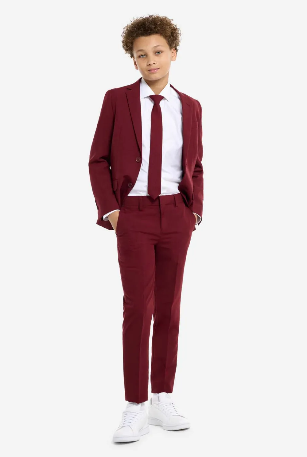 OppoSuits Effen Gekleurde Pakken|Blazing Burgundy