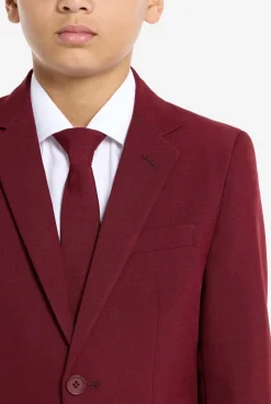 OppoSuits Effen Gekleurde Pakken|Blazing Burgundy