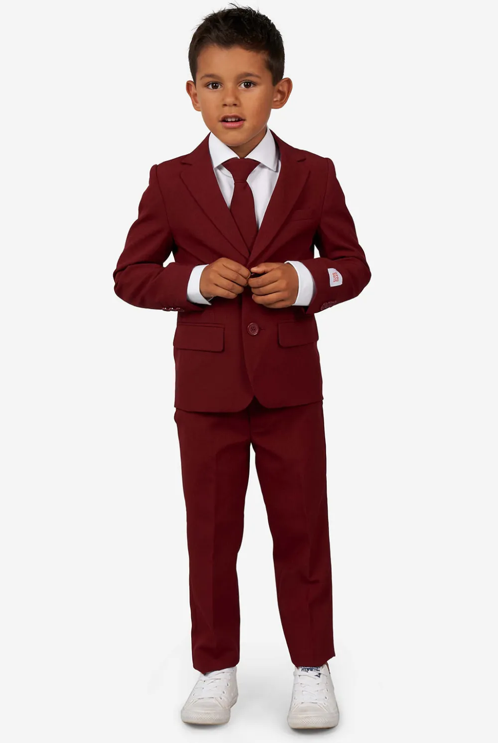 OppoSuits Effen Gekleurde Pakken|Blazing Burgundy