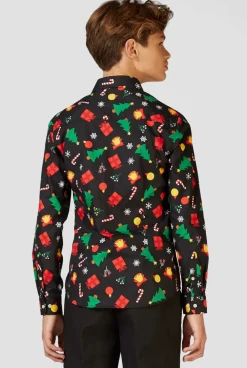 OppoSuits Casual Overhemden|Kerst Overhemden|Christmas Icons Black