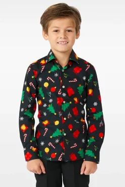 OppoSuits Casual Overhemden|Kerst Overhemden|Christmas Icons Black