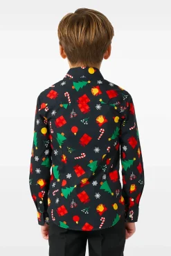 OppoSuits Casual Overhemden|Kerst Overhemden|Christmas Icons Black