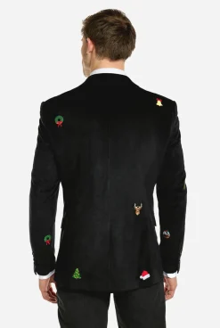 Heren OppoSuits Deluxe Blazers|Kerst Blazers|Christmas - X-Mas Icons - Black