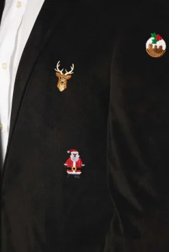Heren OppoSuits Deluxe Blazers|Kerst Blazers|Christmas - X-Mas Icons - Black