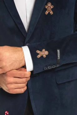 Heren OppoSuits Deluxe Blazers|Kerst Blazers|Christmas - X-Mas Icons - Navy