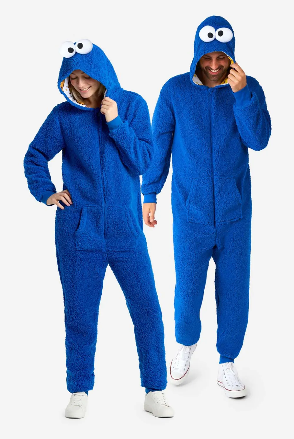 DAMES OppoSuits Karakter Onesies|Effen Gekleurde Onesies|Cookie Monster