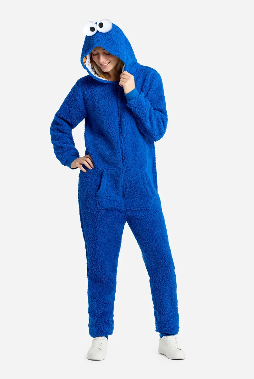 DAMES OppoSuits Karakter Onesies|Effen Gekleurde Onesies|Cookie Monster