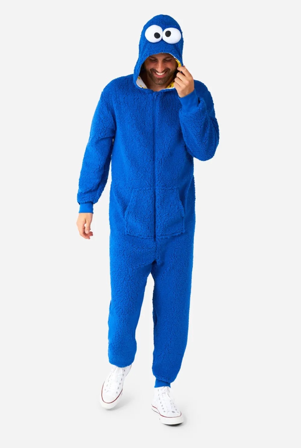 DAMES OppoSuits Karakter Onesies|Effen Gekleurde Onesies|Cookie Monster