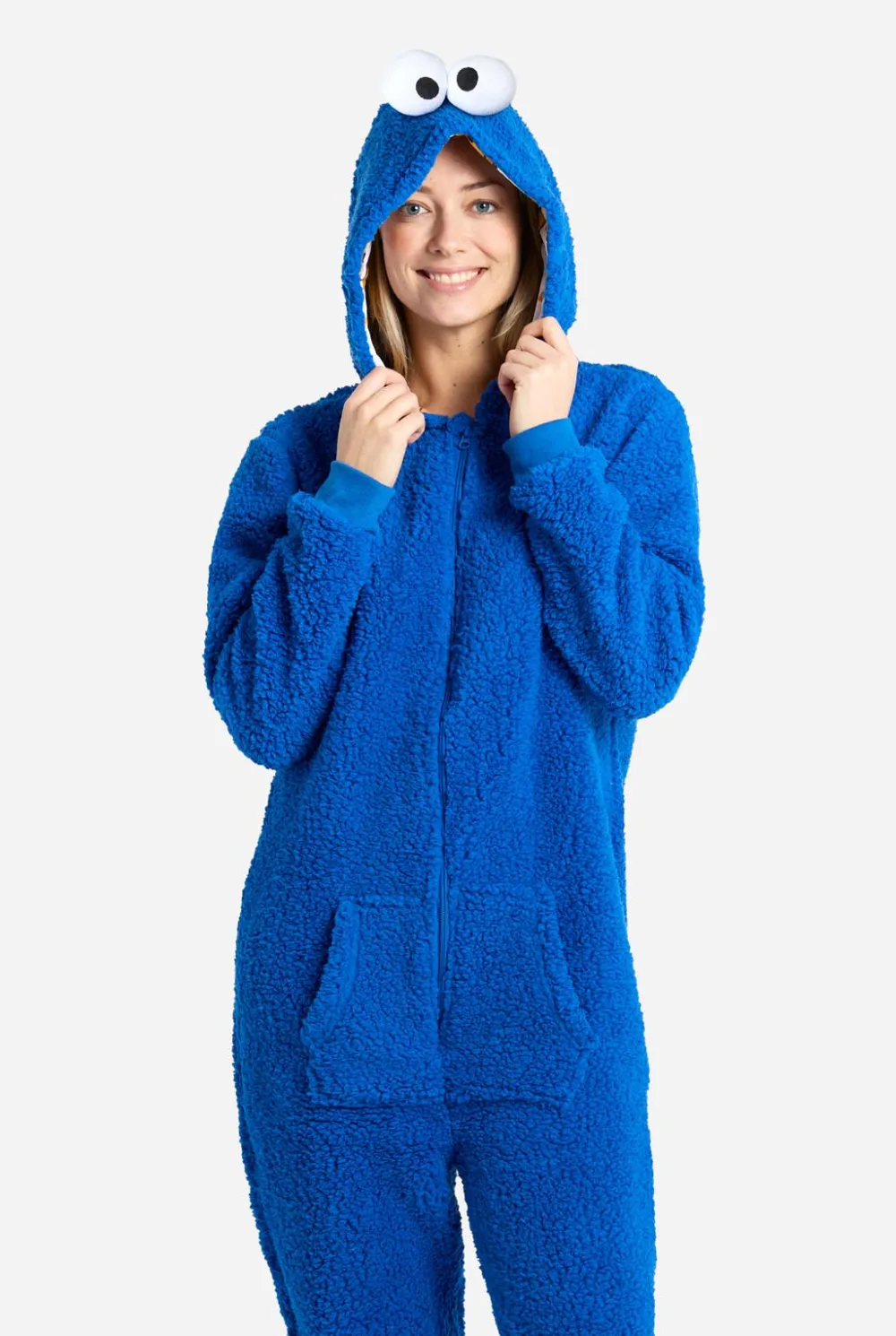 DAMES OppoSuits Karakter Onesies|Effen Gekleurde Onesies|Cookie Monster