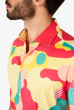 Heren OppoSuits Zomer Overhemden|Casual Overhemden|Coral Camo