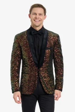 Heren OppoSuits Deluxe Blazers|Pailletten Blazers|Dinner Jacket - Amber Sequins