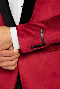Heren OppoSuits Deluxe Blazers|Kerst Blazers|Dinner Jacket - Burgundy