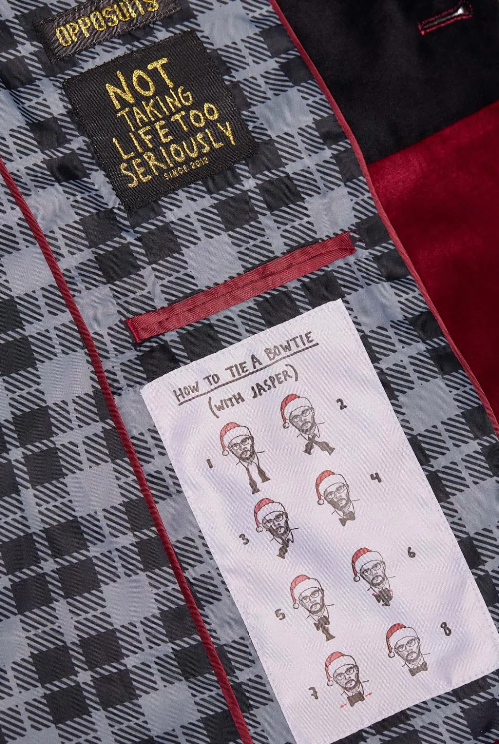 Heren OppoSuits Deluxe Blazers|Kerst Blazers|Dinner Jacket - Burgundy