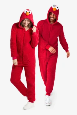 DAMES OppoSuits Karakter Onesies|Effen Gekleurde Onesies|Elmo