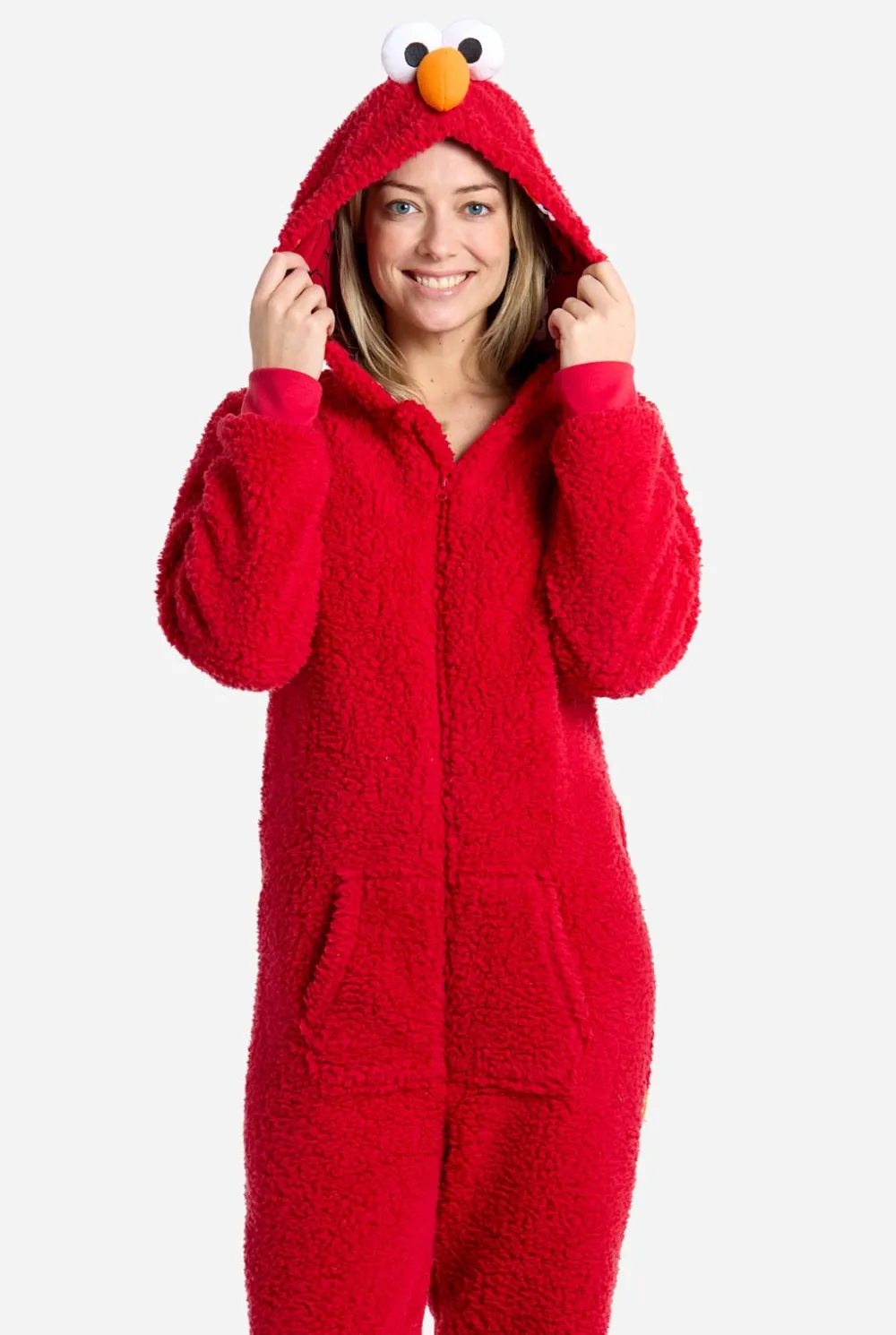 DAMES OppoSuits Karakter Onesies|Effen Gekleurde Onesies|Elmo