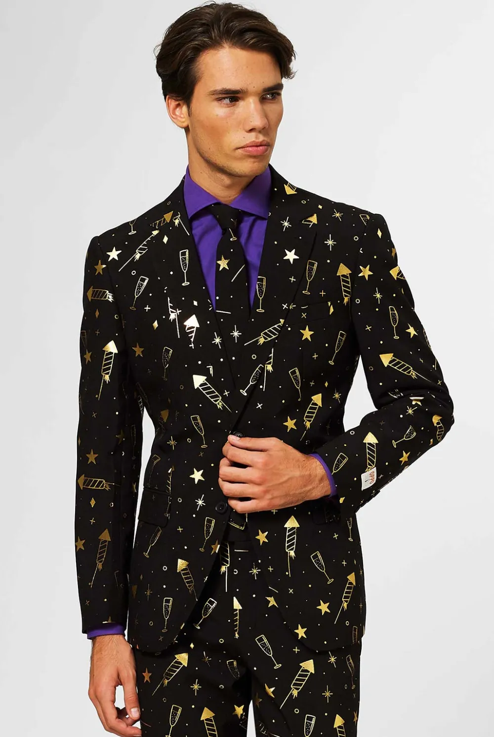 Heren OppoSuits Glimmende Pakken|Kerstpakken|Fancy Fireworks