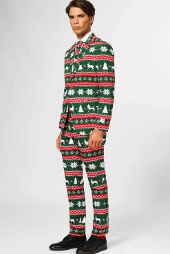 Heren OppoSuits Kerstpakken|Festive Green
