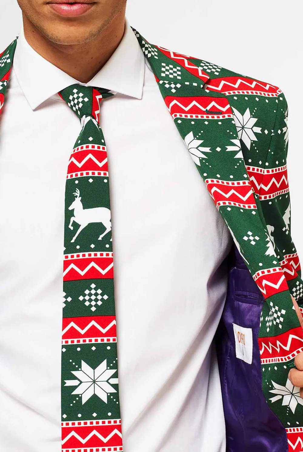 Heren OppoSuits Kerstpakken|Festive Green