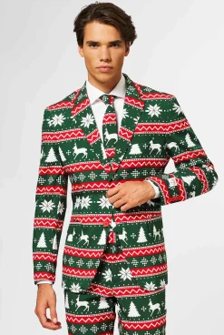 Heren OppoSuits Kerstpakken|Festive Green