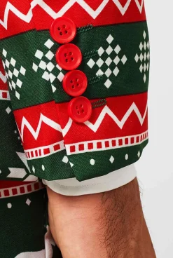 Heren OppoSuits Kerstpakken|Festive Green