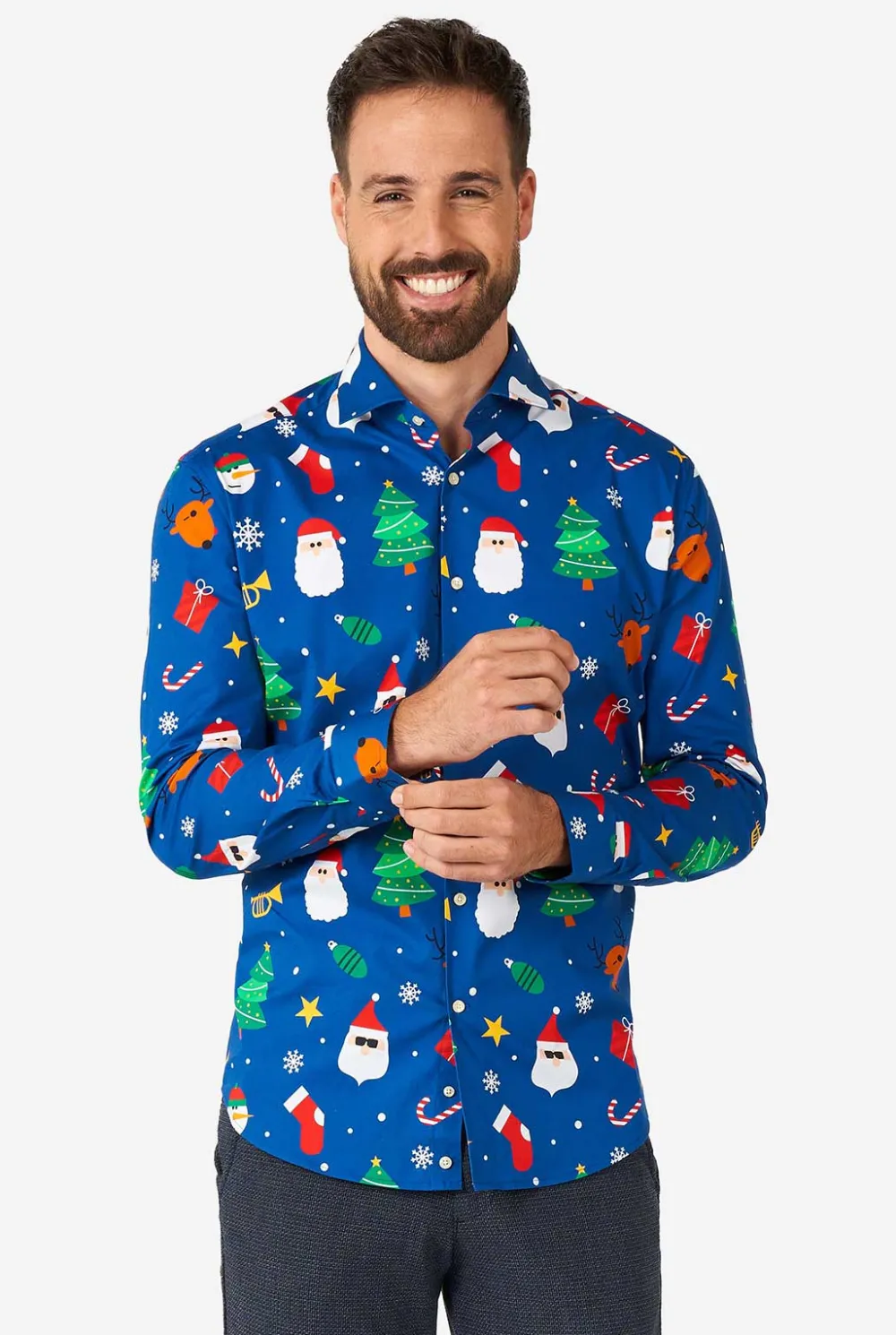 Heren OppoSuits Casual Overhemden|Festivity Blue