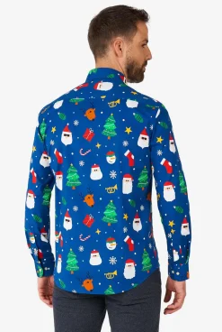 Heren OppoSuits Casual Overhemden|Festivity Blue