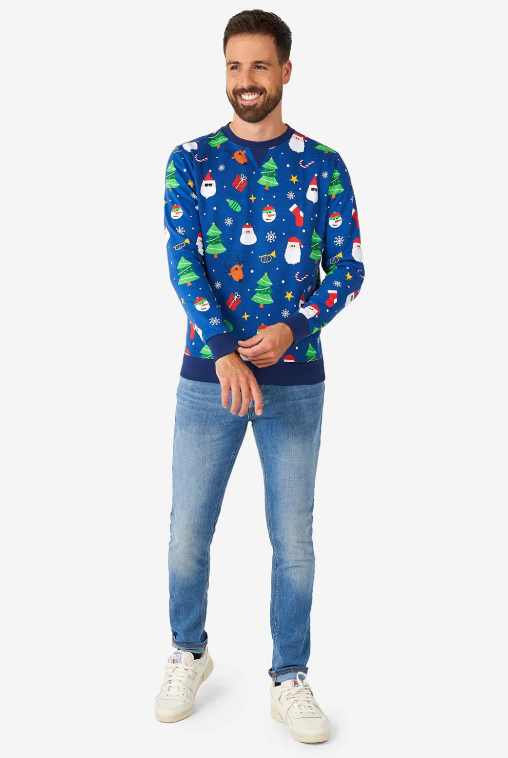 Heren OppoSuits Kerst Sweaters|Festivity Blue