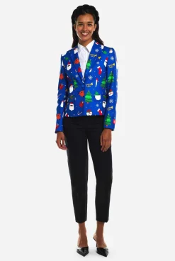 DAMES OppoSuits Kerstblazers|Festivity Blue