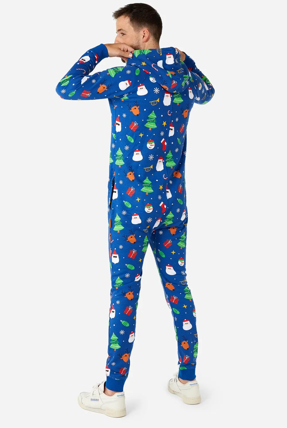 DAMES OppoSuits Printed Onesies|Effen Gekleurde Onesies|Festivity Blue