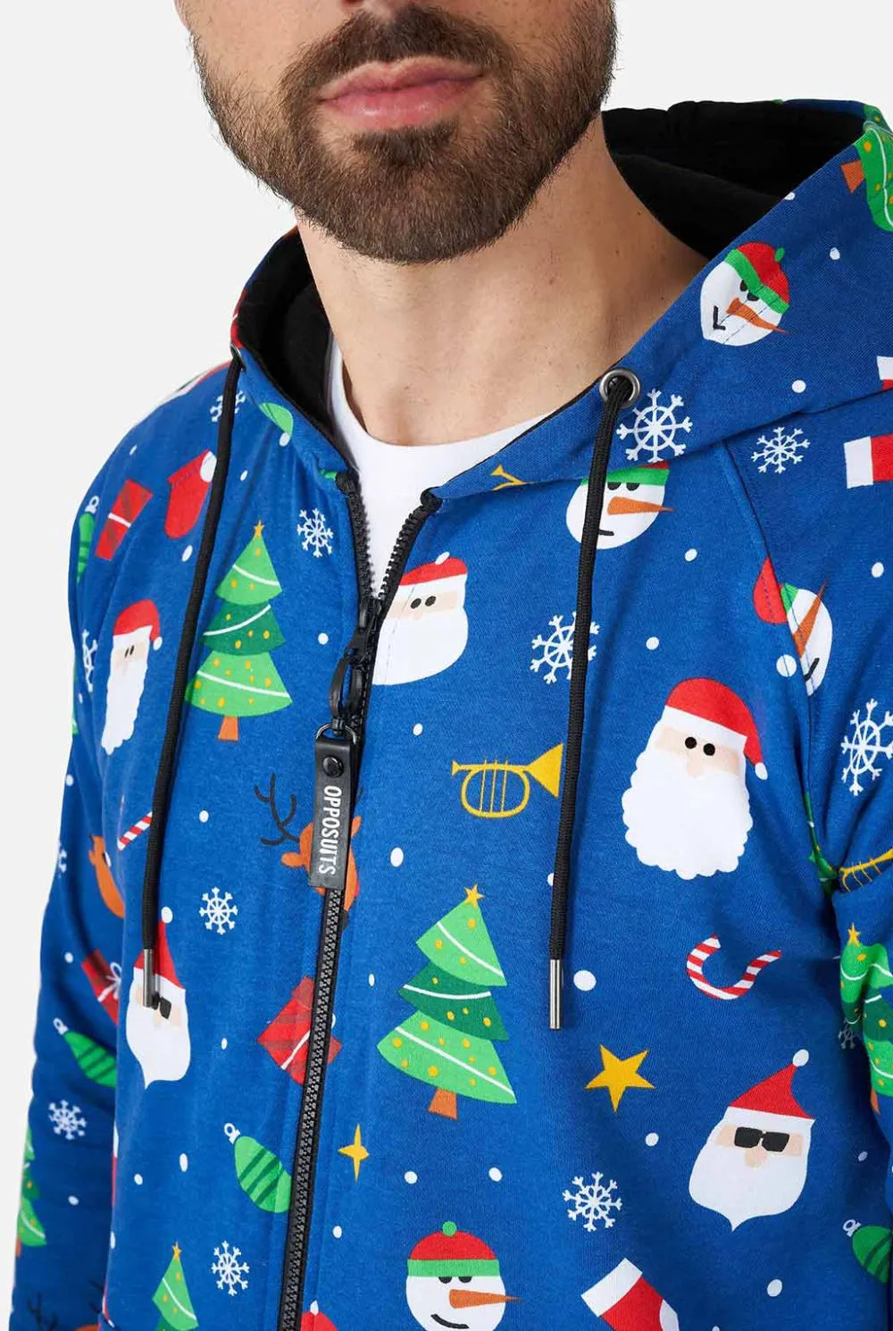 DAMES OppoSuits Printed Onesies|Effen Gekleurde Onesies|Festivity Blue