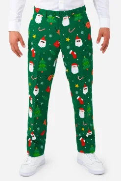 Heren OppoSuits Kerstpakken|Festivity Green