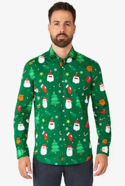Heren OppoSuits Casual Overhemden|Festivity Green