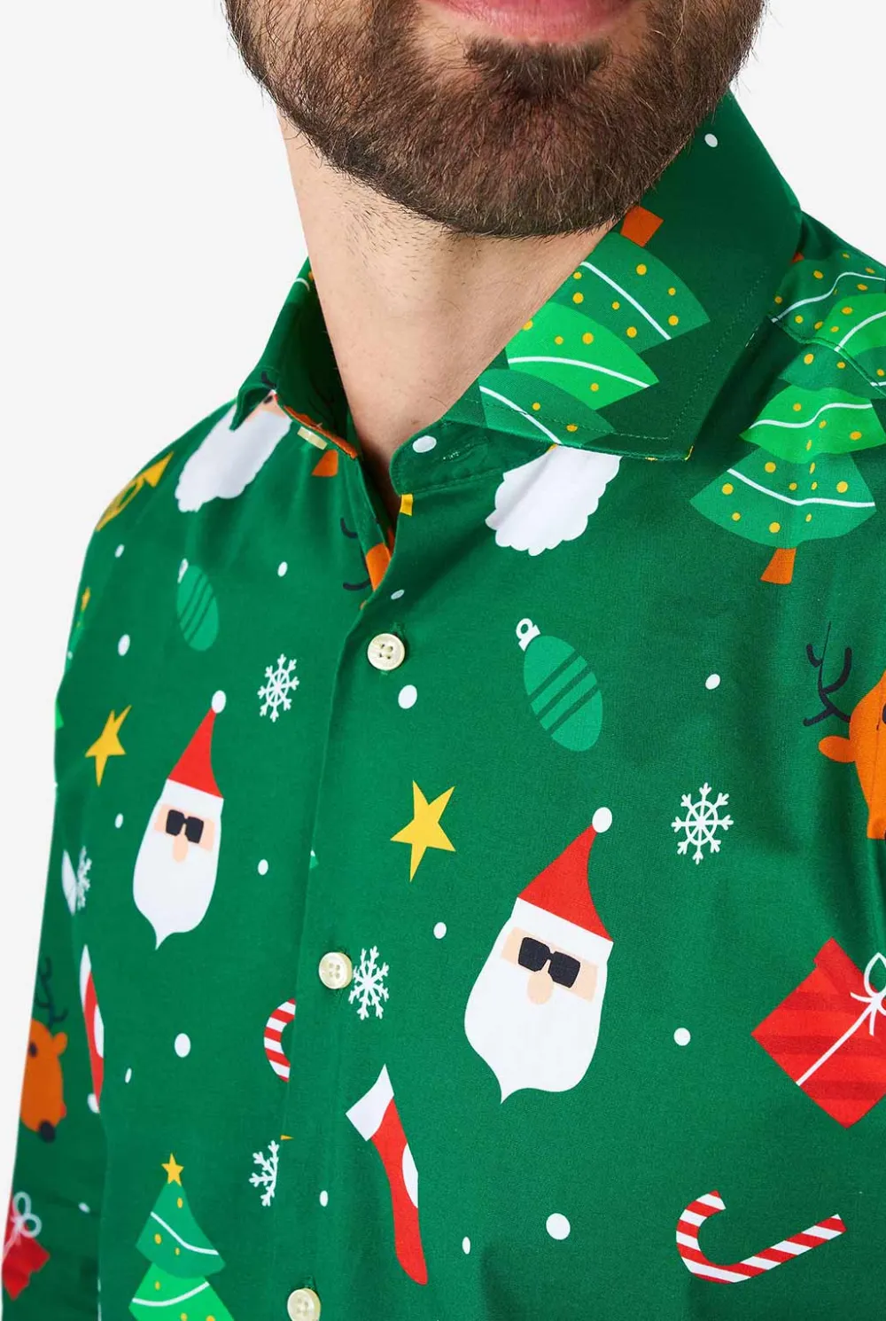 Heren OppoSuits Casual Overhemden|Festivity Green