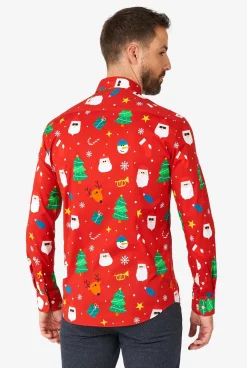 Heren OppoSuits Casual Overhemden|Festivity Red