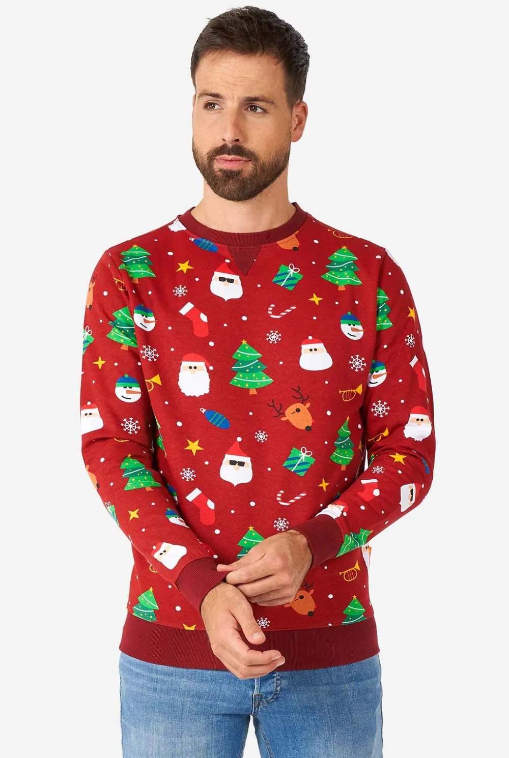 Heren OppoSuits Kerst Sweaters|Festivity Red