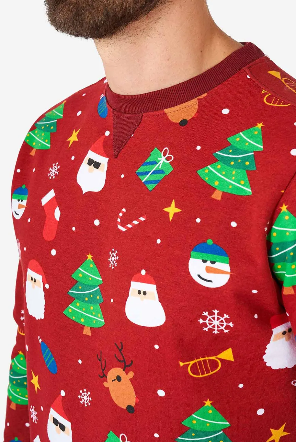Heren OppoSuits Kerst Sweaters|Festivity Red
