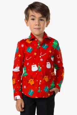 OppoSuits Casual Overhemden|Kerst Overhemden|Festivity Red