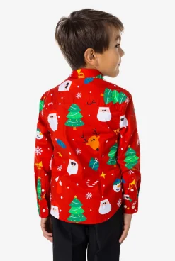 OppoSuits Casual Overhemden|Kerst Overhemden|Festivity Red