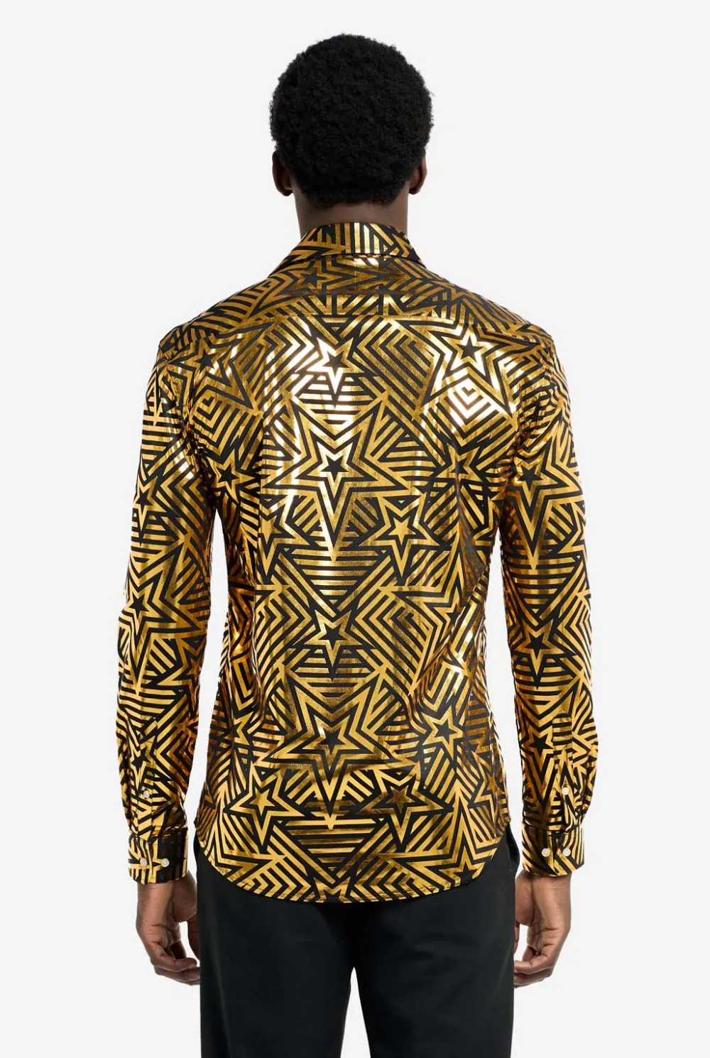 Heren OppoSuits Halloween Overhemden|Golden Geo Star