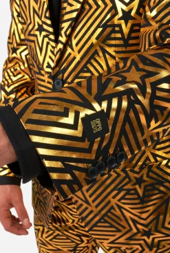 Heren OppoSuits Halloweenpakken|Vrijgezellenfeest Pakken|Golden Geo Star