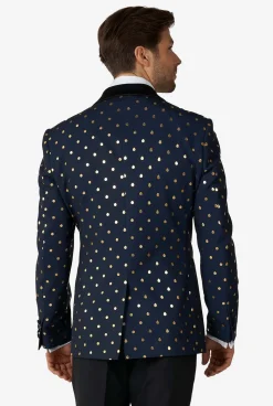 Heren OppoSuits Kerst Smokings|Goldy Dots