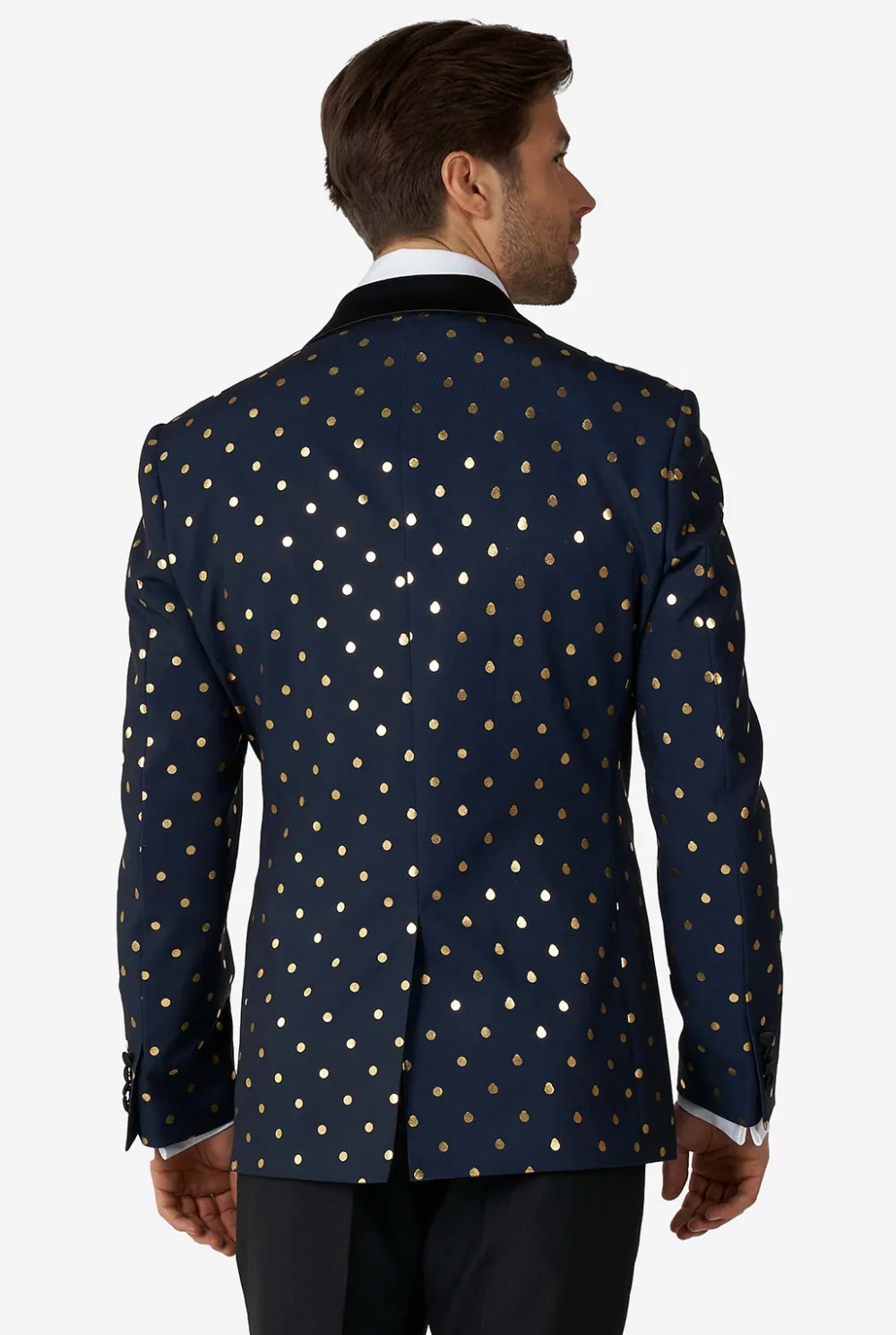 Heren OppoSuits Kerst Smokings|Goldy Dots