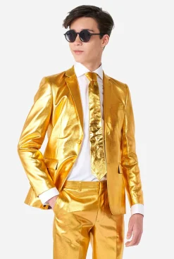 OppoSuits Carnavals Pakken|Effen Gekleurde Pakken|Groovy Gold