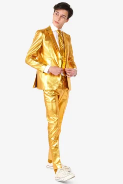 OppoSuits Carnavals Pakken|Effen Gekleurde Pakken|Groovy Gold