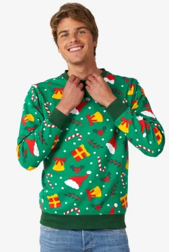 Heren OppoSuits Kerst Sweaters|Holiday Greenish