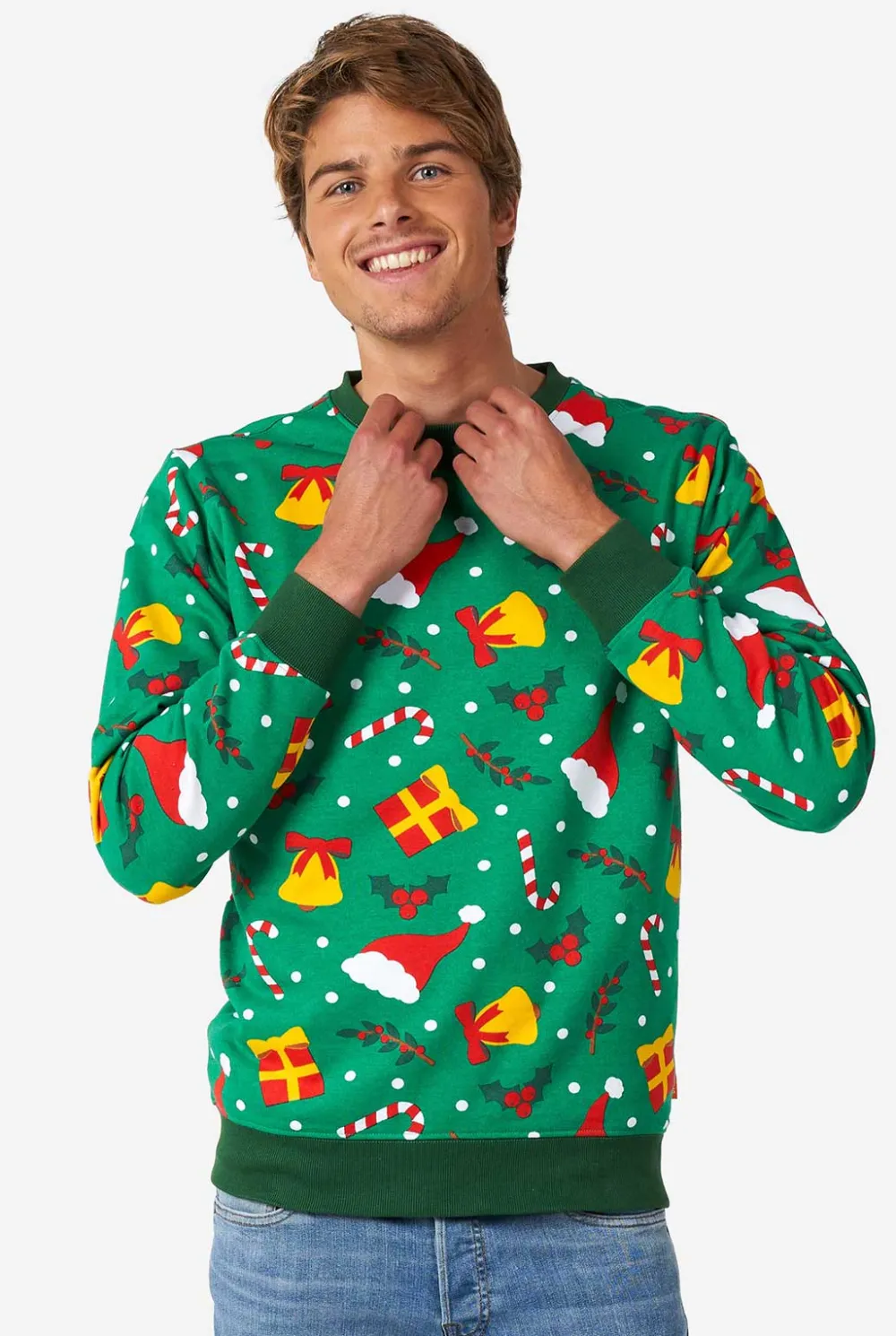 Heren OppoSuits Kerst Sweaters|Holiday Greenish