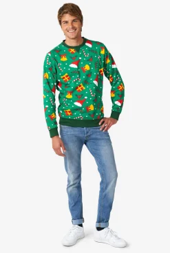 Heren OppoSuits Kerst Sweaters|Holiday Greenish